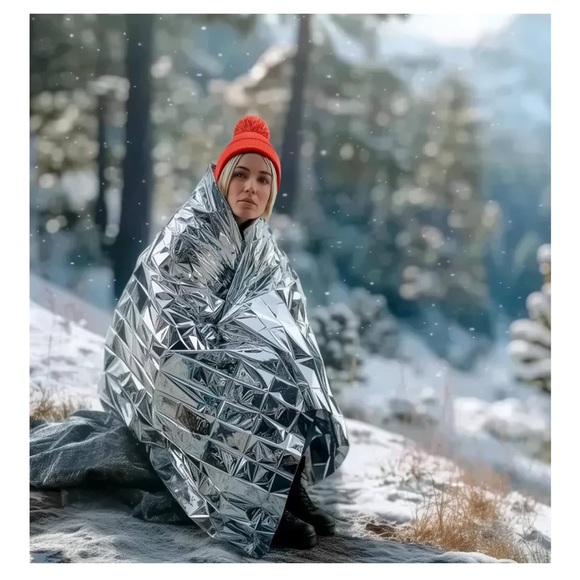 Silver Emergency Blanket New in package 52 x 82 - Picture 2 of 3